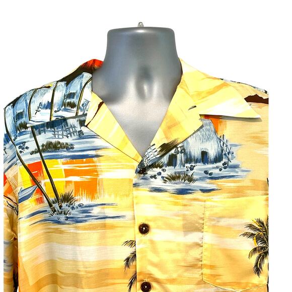 Sundek Vintage Men’s Size Large Rayon Hawaiian Shirt Excellent Condition w/Tags - Picture 3 of 10